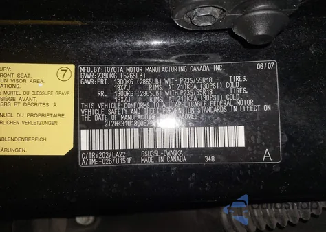 2008 Lexus Rx 350 z USA, uszkodzony, nr VIN 2T2HK31U18C067235